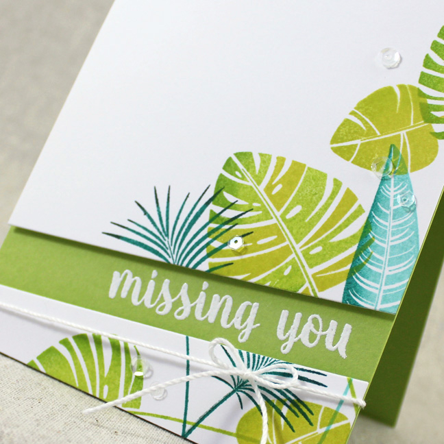 Stamps: Tropics, Keep It Simple: Missing You - Papertrey Ink<br />
Cardstock: Green Parakeet -...