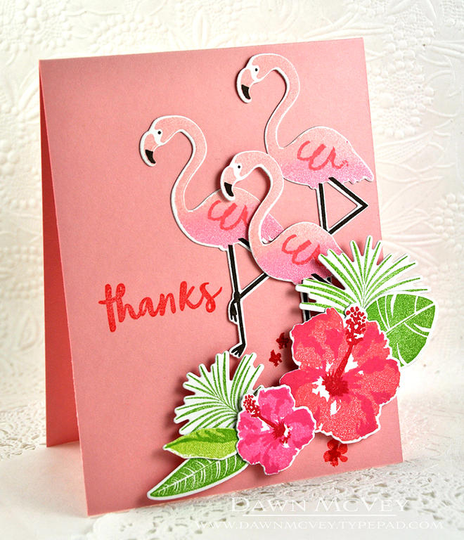Paper: stamper&#039;s select white, pale peony<br />
Stamps: Some Like it Hot, Tropics<br />...