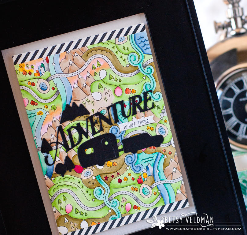 stamps: traveler&#039;s journal: adventure<br />
ink: true black<br />
cardstock: true black,...