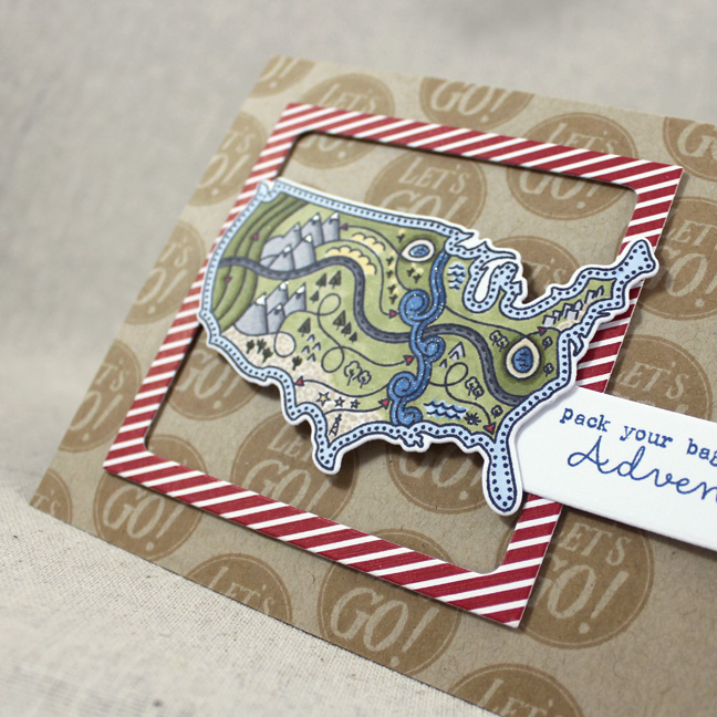Stamps: What The Doodle: Map, Traveler&#039;s Journal: Adventure - Papertrey Ink<br />...
