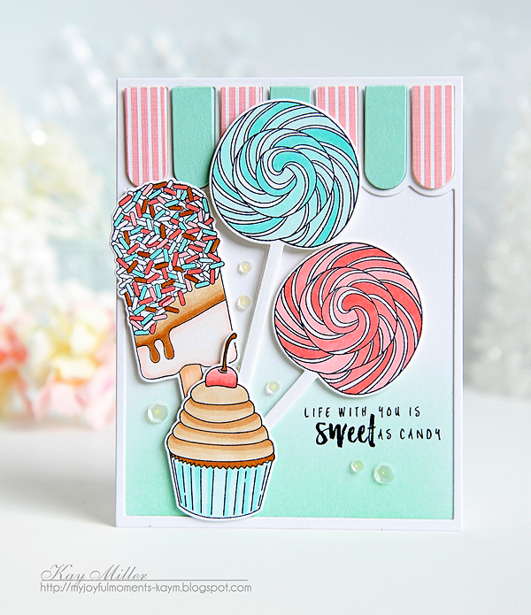 STAMPS: Colorful Treats<br />
DIES: Colorful Treats, Cover Plate: Awning<br />
INK: True...