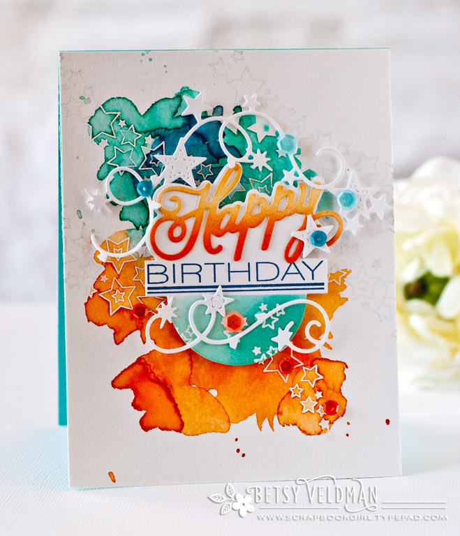 stamps: just a number, background basics: galaxy<br />
ink: tropical teal, enchanted evening,...