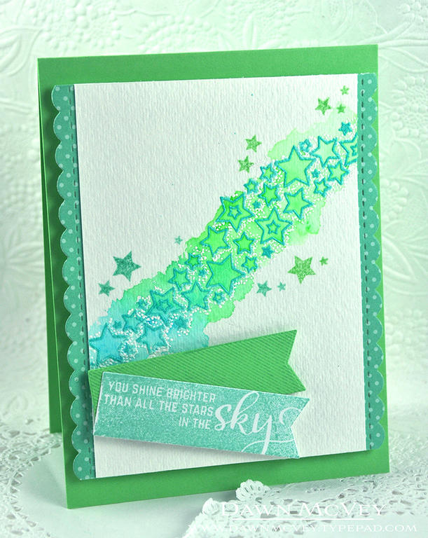 Paper: watercolor card stock, stamper&#039;s select white, vintage jadeite, aqua mist bitty...