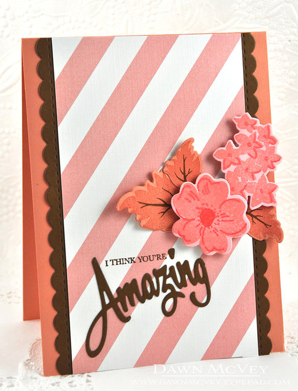 Paper: cocoa bean, melon berry, pale peony, pale peony stripe<br />
Stamps: It&#039;s the...