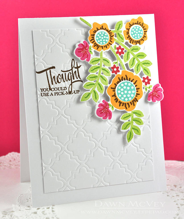 Paper: stamper&#039;s select white<br />
Stamps: It&#039;s the Thought, Bold Bouquet<br />...