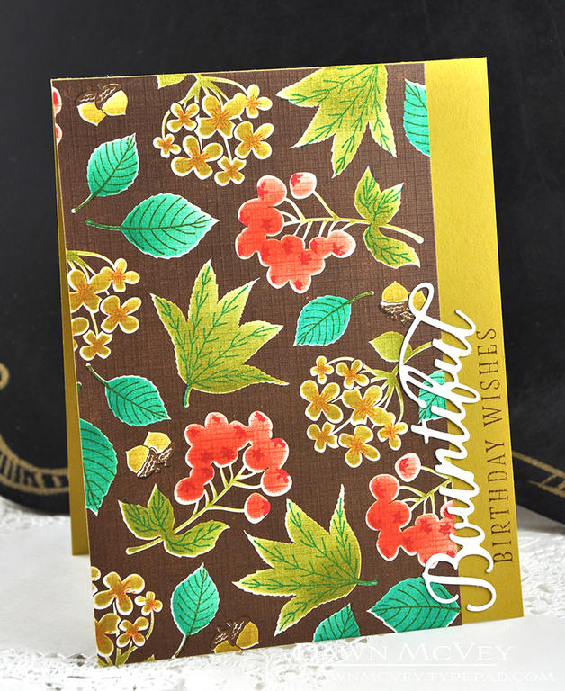 Paper: Color Pop: Autumn patterned paper, stamper&#039;s select white, saffron spice<br />...