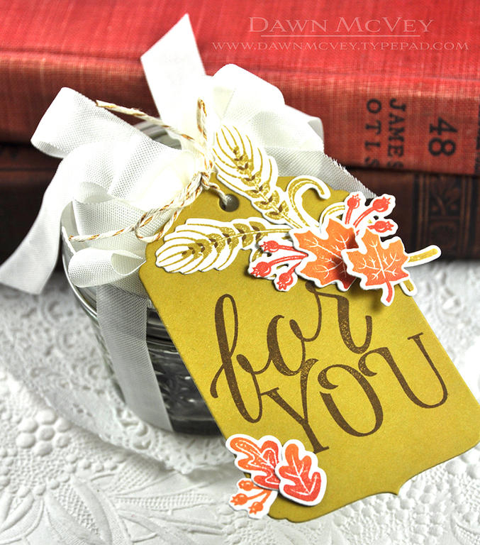Paper: saffron spice, stamper&#039;s select white<br />
Stamps: Paper Clippings: Thankful for...