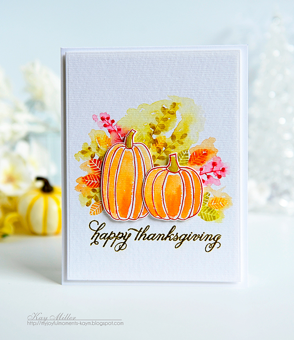 STAMPS: Autumn Pumpkins<br />
DIES: Autumn Pumpkins<br />
INK: Saffron Spice, Simply...