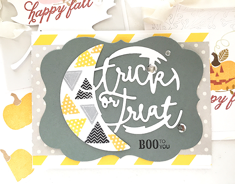 STAMPS: Spooky Smiles, Tiny Triangles<br />
INK: Bright Buttercup, Summer Sunrise, True Black,...
