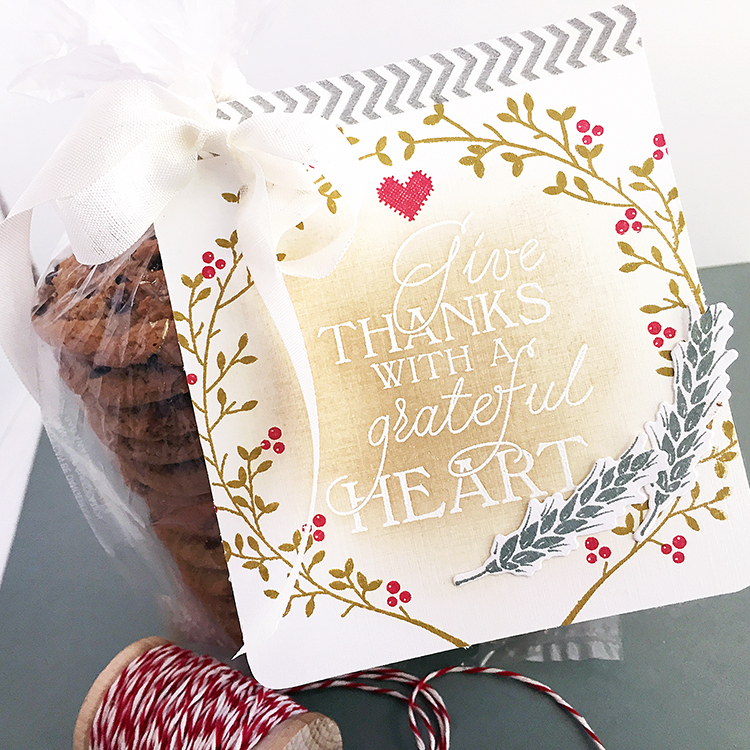 STAMPS: Give Thanks, Stitched Sentiments<br />
INK: Clasic Kraft, Stormy Sea, Saffron Spice,...