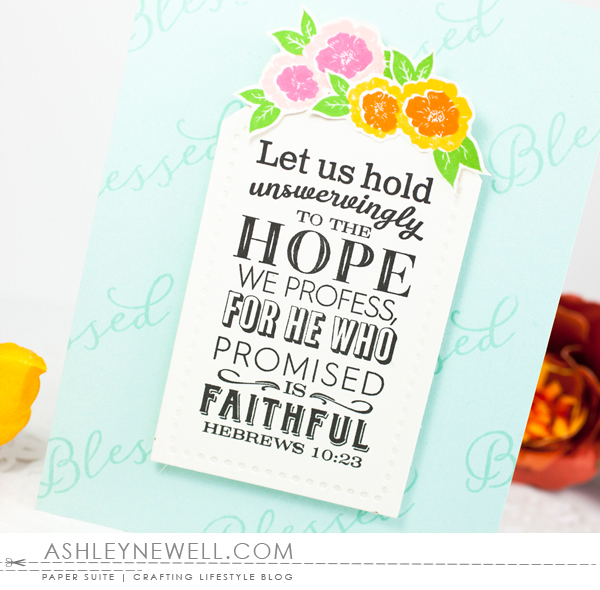 Supplies<br />
<br />
Stamps: New Every Morning, Inspired: Blessed<br />
Ink: Aqua Mist, True...
