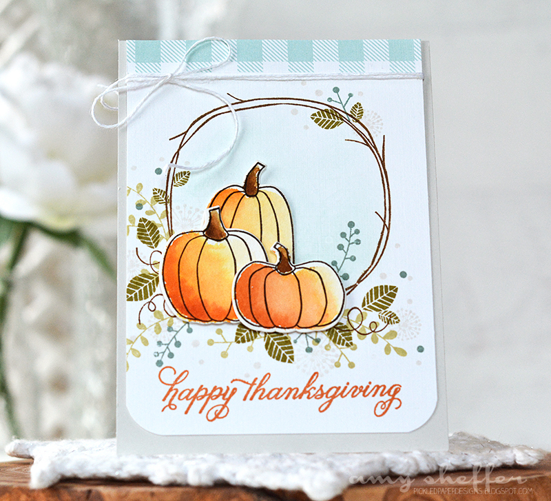 Stamps: Autumn Pumpkins, Twig Wreath<br />
<br />
Dies: Autumn Pumpkins<br />
<br />
Ink:...