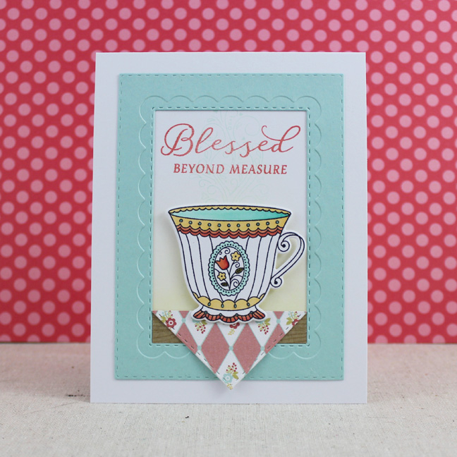 Stamps: What The Doodle: Tea Time, Background Basics: Woodgrain, Inspired: Blessed - Papertrey...