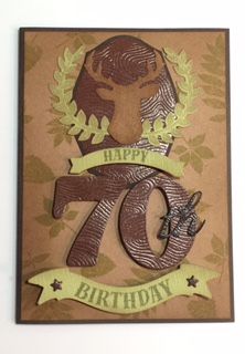 70th Birthday Card - Closeup