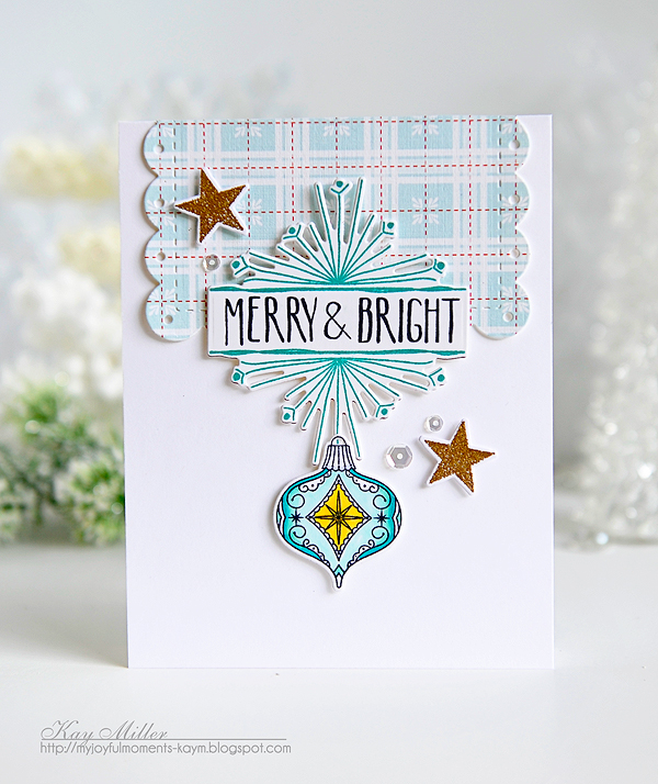 STAMPS: Splits: Merry &amp; Bright, What The Doodle: Ornament, Star Scribbles<br />
DIES: Merry...