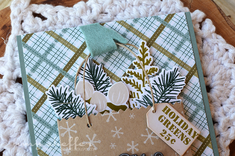 Stamps: Fancy Pants: Holiday; Holiday Greens; Holiday Greens Borders, Snowflake Sparkle<br />...