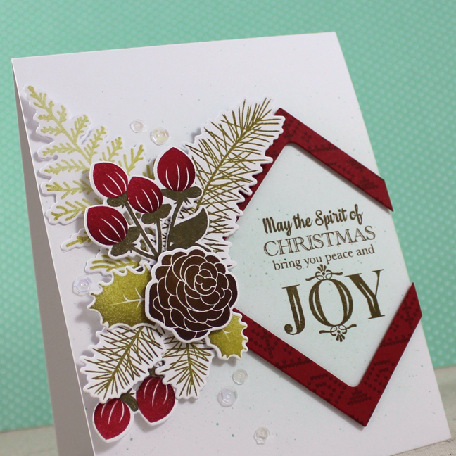 Stamps: A Thrill Of Hope, Holiday Greens, Fair Isle Borders - Papertrey Ink<br />
Cardstock:...