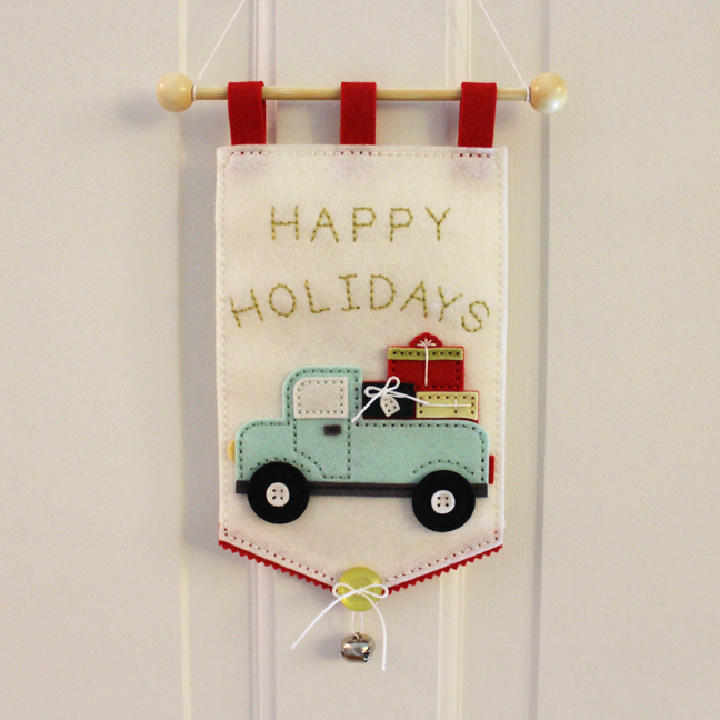 Dies: Stitched Truck Die, Stitched Truck Presents Die; Stitching Lines Die, Small Stitched...