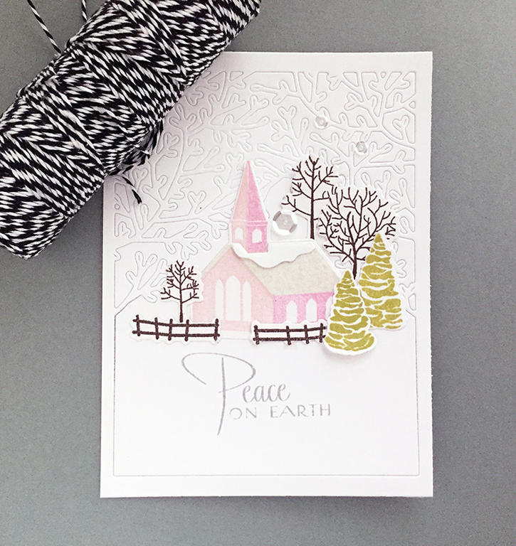 STAMPS: Winter Village<br />
INK: Dark Chocolate, Simply Chartreuse, Soft Granite, Sweet Blush,...