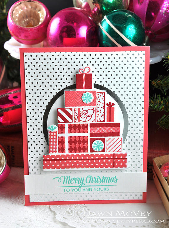 Paper: berry sorbet, stamper&#039;s select white, silver luxe dot<br />
Stamps: Gifts of the...