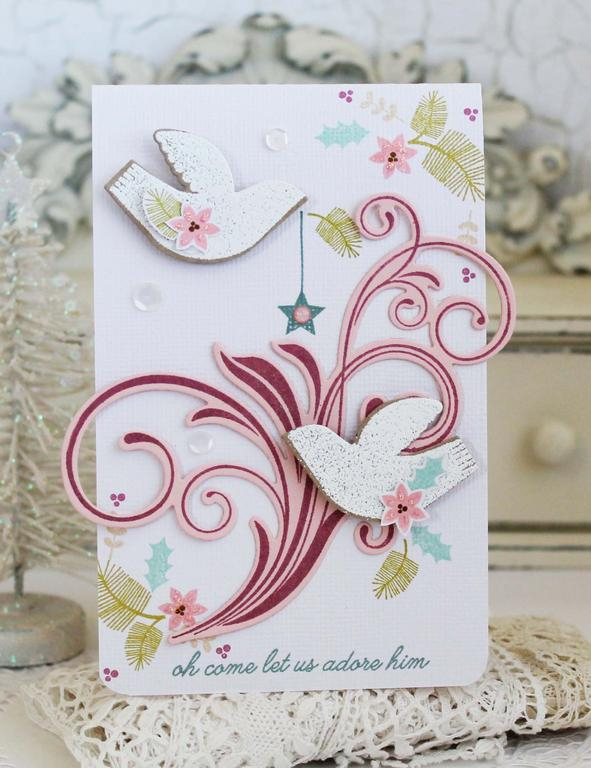 Papertrey Ink Supplies Used:<br />
Stamps:<br />
Christmas Faith, Fancy Flourishes<br />...