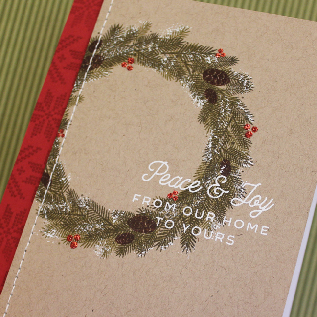 Stamps: Christmas Cuts Sentiments, Sprig Wreath, Fair Isle Borders - Papertrey Ink<br />...