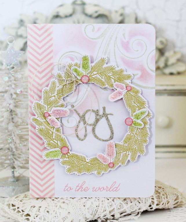 Papertrey Ink Supplies Used:<br />
Stamps:<br />
Sprig Wreath, Jingle All the Way, Fancy...