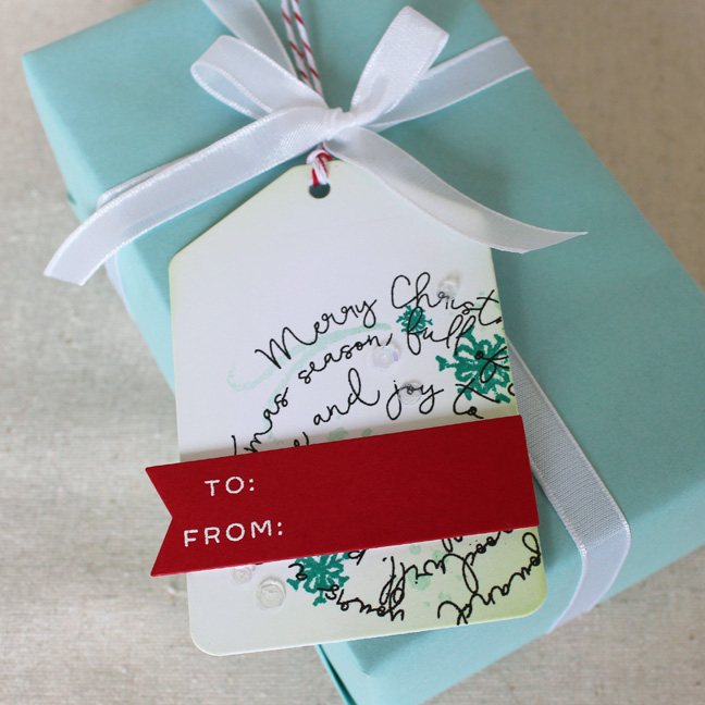 Swirls Tag<br />
Stamps: Script Swirls Christmas, Christmas Cuts Sentiments - Papertrey Ink<br...