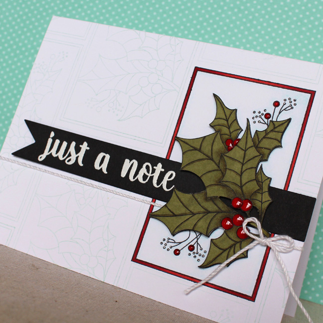Just A Note Card<br />
Stamps: Botanical Blocks IV, Keep It Simple: Just A Note - Papertrey...