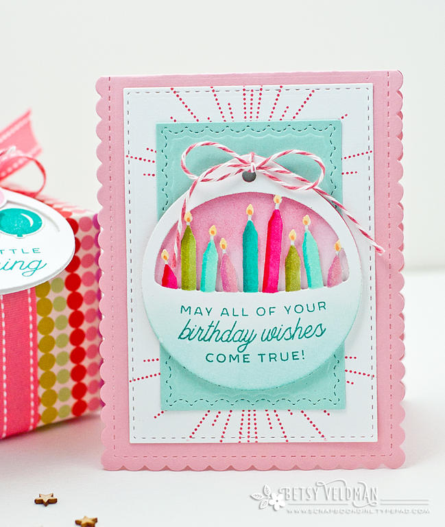 Stamps:  For You, Shine<br />
Ink:  Tropical Teal, Aqua Mist, Hibiscus Burst, Berry Sorbet<br...
