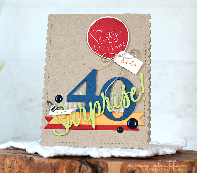 Stamps: Invitation Basics, Hooray<br />
<br />
Dies: Invitation Basics, Big Basics: Surprise!,...