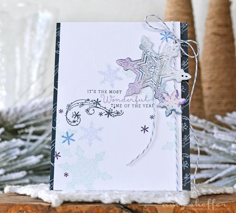Stamps: What the Doodle: Snowflakes<br />
Dies: What the Doodle: Snowflakes<br />
Ink: Aqua...