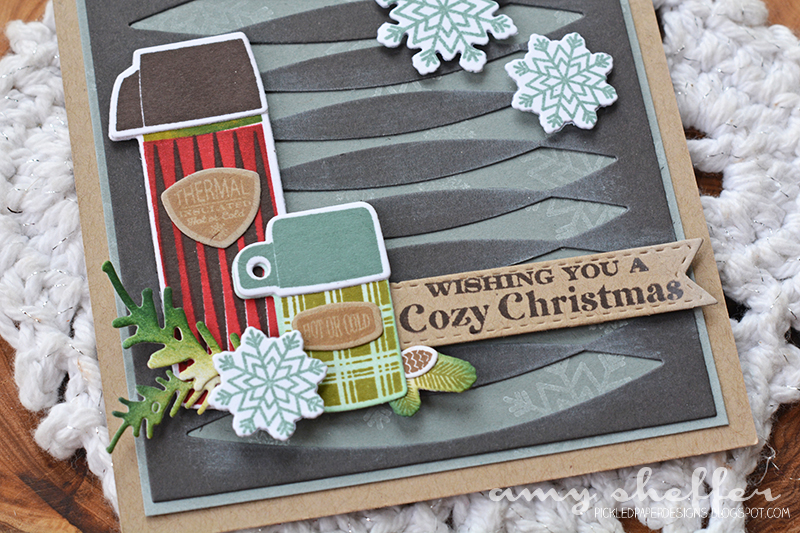 Stamps:  Cozy Christmas, Sprig Wreath<br />
Dies: Cozy Christmas, Sprig Wreath, Shaped Sayings:...