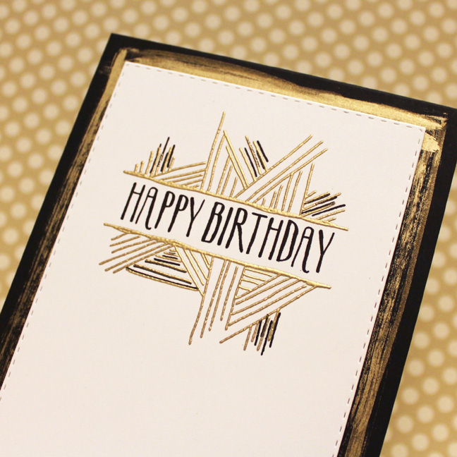 Stamps: Splits: Happy Birthday - Papertrey Ink<br />
Cardstock: True Black - Papertrey Ink;...