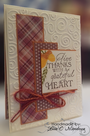 Thanksgiving 2016.  Papertrey Ink cardstock - vintage cream;   Ink - summer sunrise, terracotta...