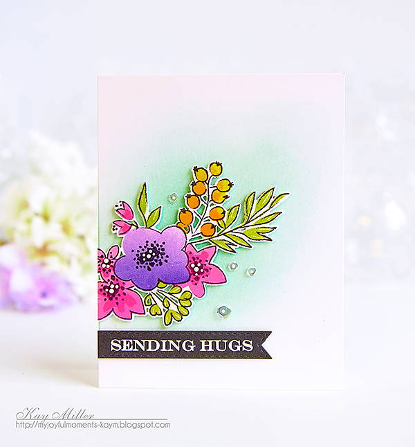 STAMPS: Fresh Bouquet, Keep It Simple: Sending Hugs<br />
DIES: Fresh Bouquet, Tag Sale:...