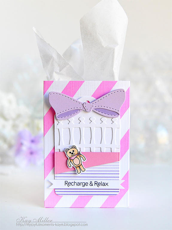 STAMPS: Take it Easy, Sweet Dreams<br />
DIES: Tag Sale #10, Sweet Dreams, Cozy Bed, Wrap it...