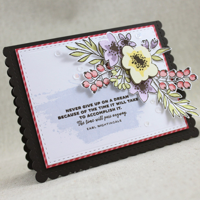 Stamps: Making Strides, She Moves, Fresh Bouquet - Papertrey Ink<br />
Cardstock: Berry Sorbet...