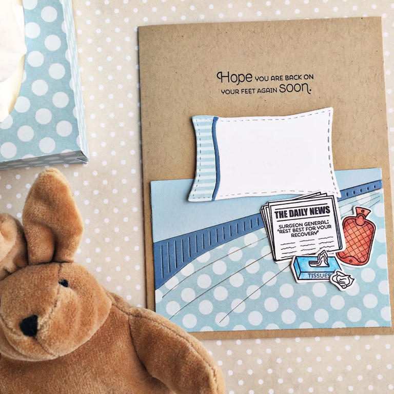 size: 4 1/4&quot; x 5 1/2&quot;<br />
<br />
stamps: Take it Easy<br />
<br />
ink: True...