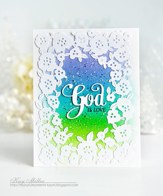 STAMPS: Inspired: God<br />
DIES: Inspired: God, Floribunda Frame Die<br />
INK: True Black<br...
