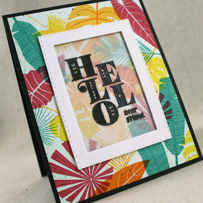 Stamps: Palm Prints, Stacked Sentiments - Papertrey Ink<br />
Cardstock: True Black, Vellum -...