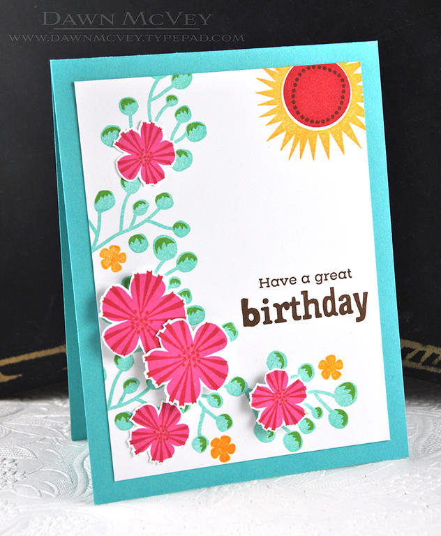Paper: stamper&#039;s select white, hawaiian shores<br />
Stamps: Latin Motifs<br />
Ink:...