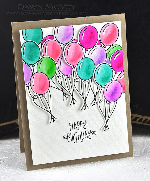 Paper: kraft, watercolor card stock<br />
Stamps: Dress Up Dolls: Birthday<br />
Ink: ranger...