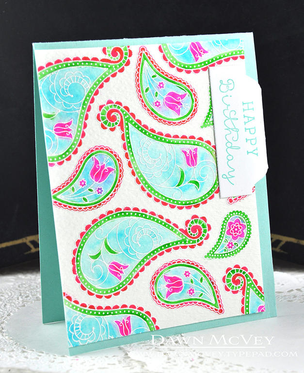 Paper: watercolor, stamper&#039;s select white, hawaiian shores<br />
Stamps: What the Doodle:...