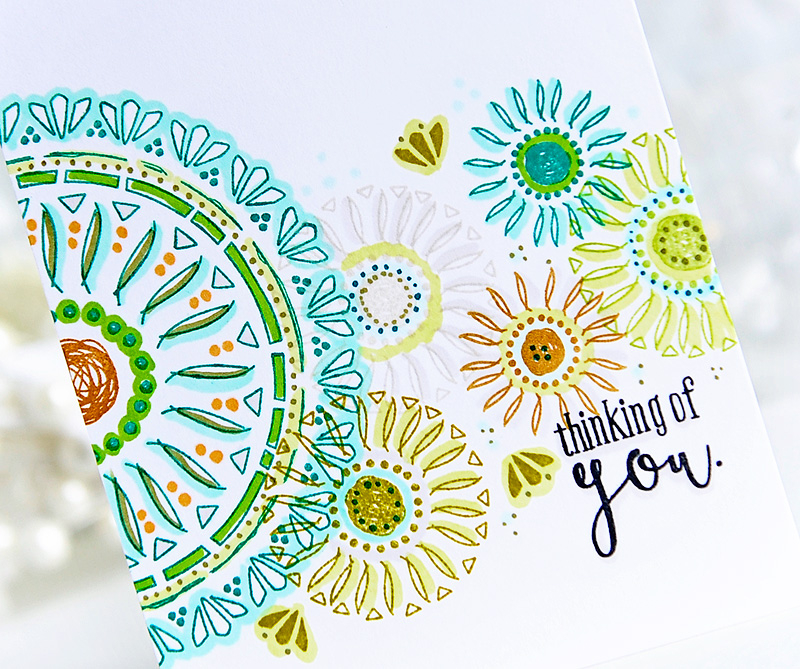 STAMPS: Boho Rounds<br />
INK: Honey Nut, Simply Chartreuse, Green Parakeet, Tropical Teal,...