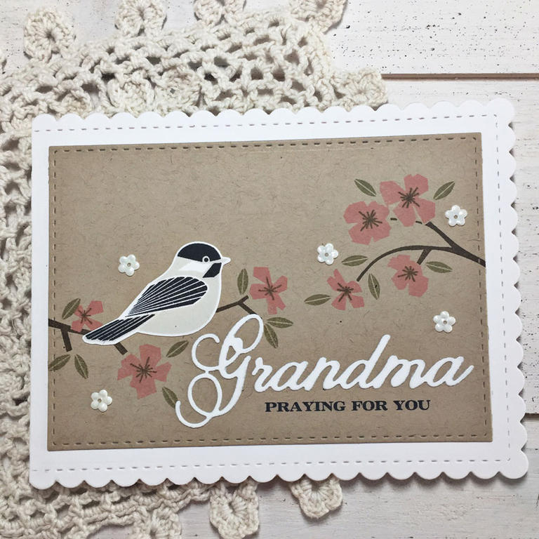 size: 5 1/2" x 4 1/4"<br />
<br />
stamps: Family Ties, Spring Woods, Winter...