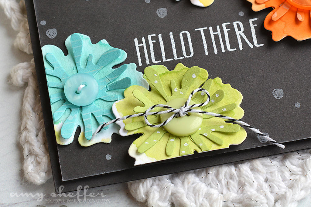 Stamps: Splits: Hello There<br />
<br />
Dies: Grand Botanicals<br />
<br />
Ink: Versamark,...