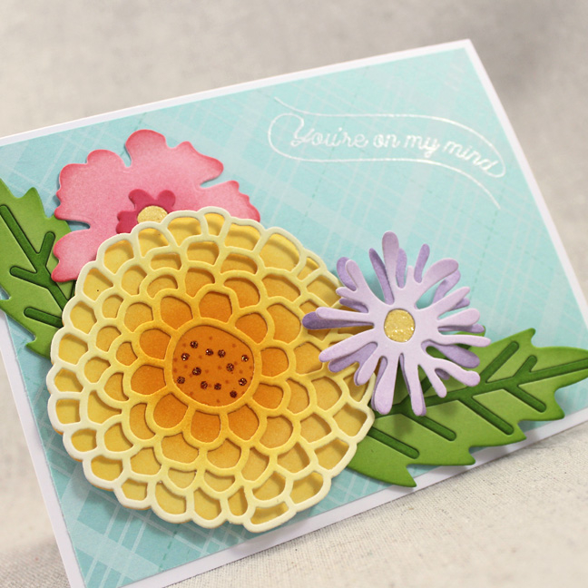 Stamps: Plaid Builder, Gathered Garden, Banner Style - Papertrey Ink<br />
Cardstock: Aqua...