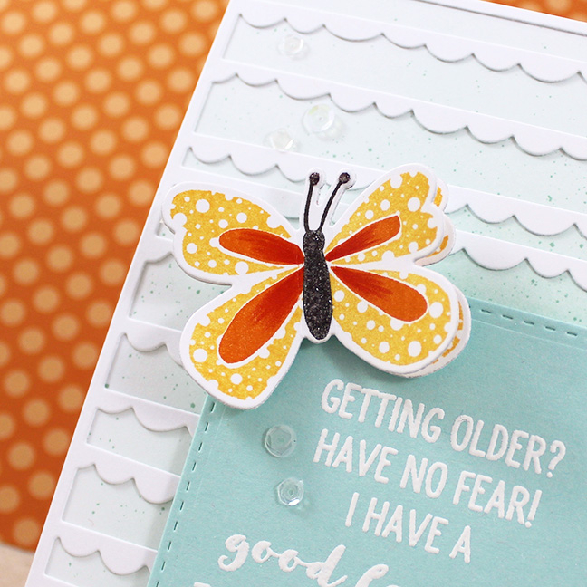 Stamps: Offbeat Birthday, Butterfly Hope - Papertrey Ink<br />
Cardstock: Aqua Mist - Papertrey...