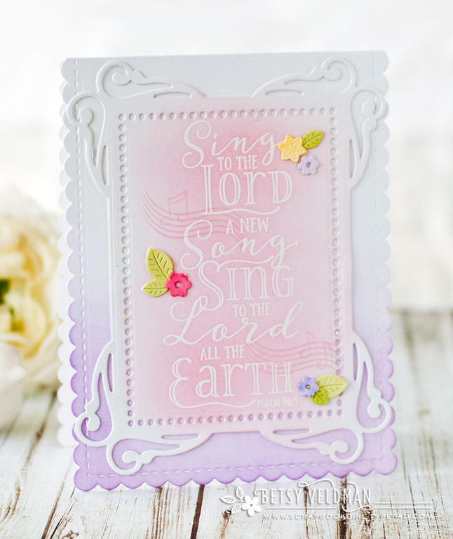 Stamps:  Year of Psalms: February<br />
Ink:  Sweet Blush, Lilac Grace, Berry Sorbet, Harvest...